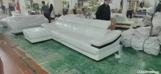 【大厂仿真皮沙发】实木框架，高回弹海绵45密度。全新包装，质量非常好，3.6米右贵妃 - 南阳28生活网 ny.28life.com